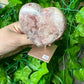 Pink Amethyst Heart on Stand (49B)