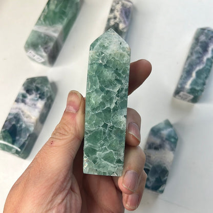 Mexican Fluorite HQ Towers (rainbow filled)