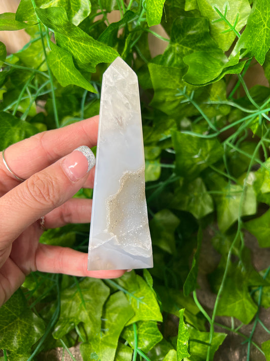 Brazilian Druzy Agate Obelisk (28A)