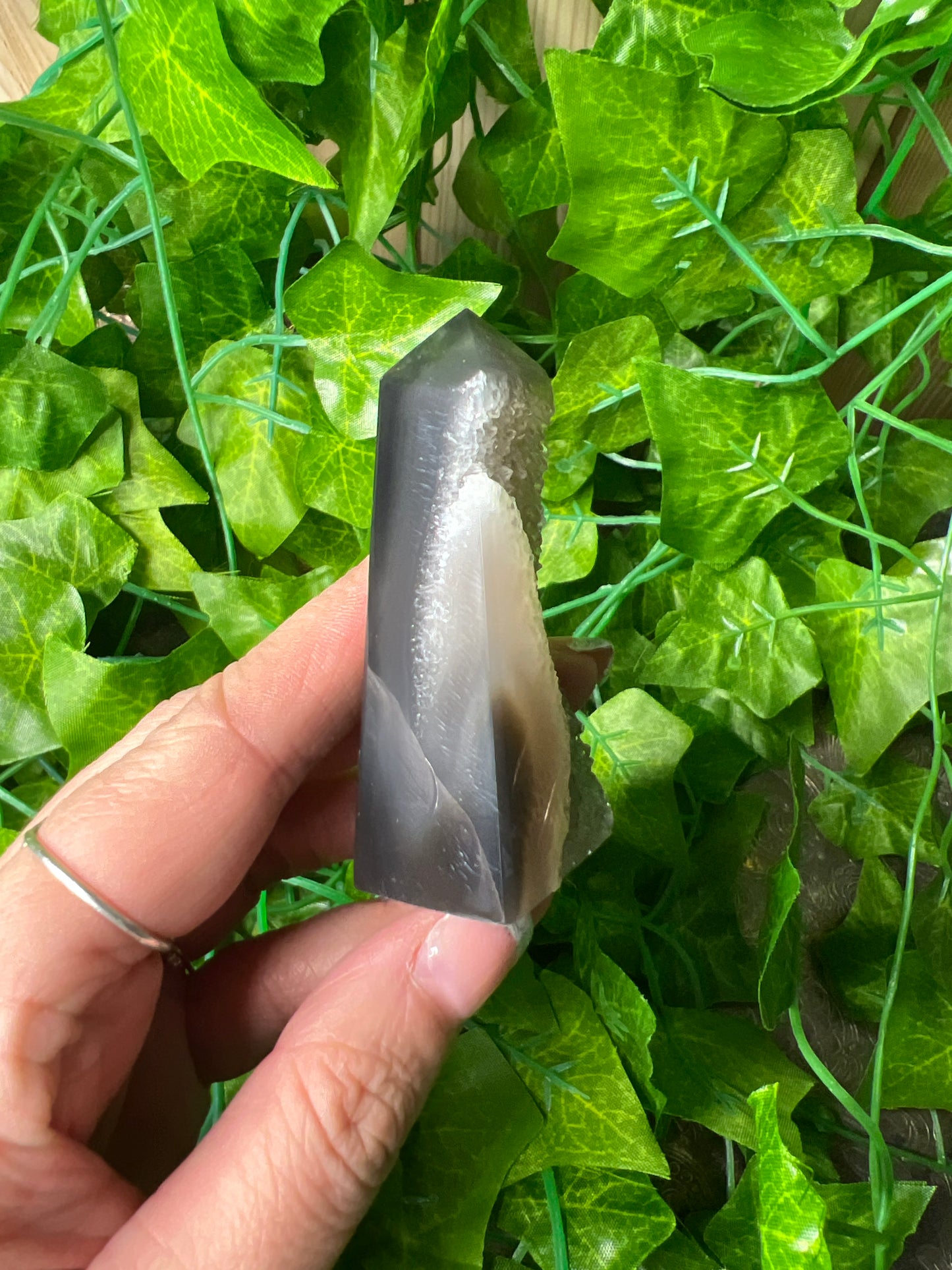 Brazilian Druzy Agate Obelisk (14A)