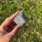 Quartz filled moss agate Pyramid