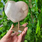 Sugary Pink Amethyst heart (63A)