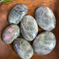 Purple Flash Labradorite Palm stone