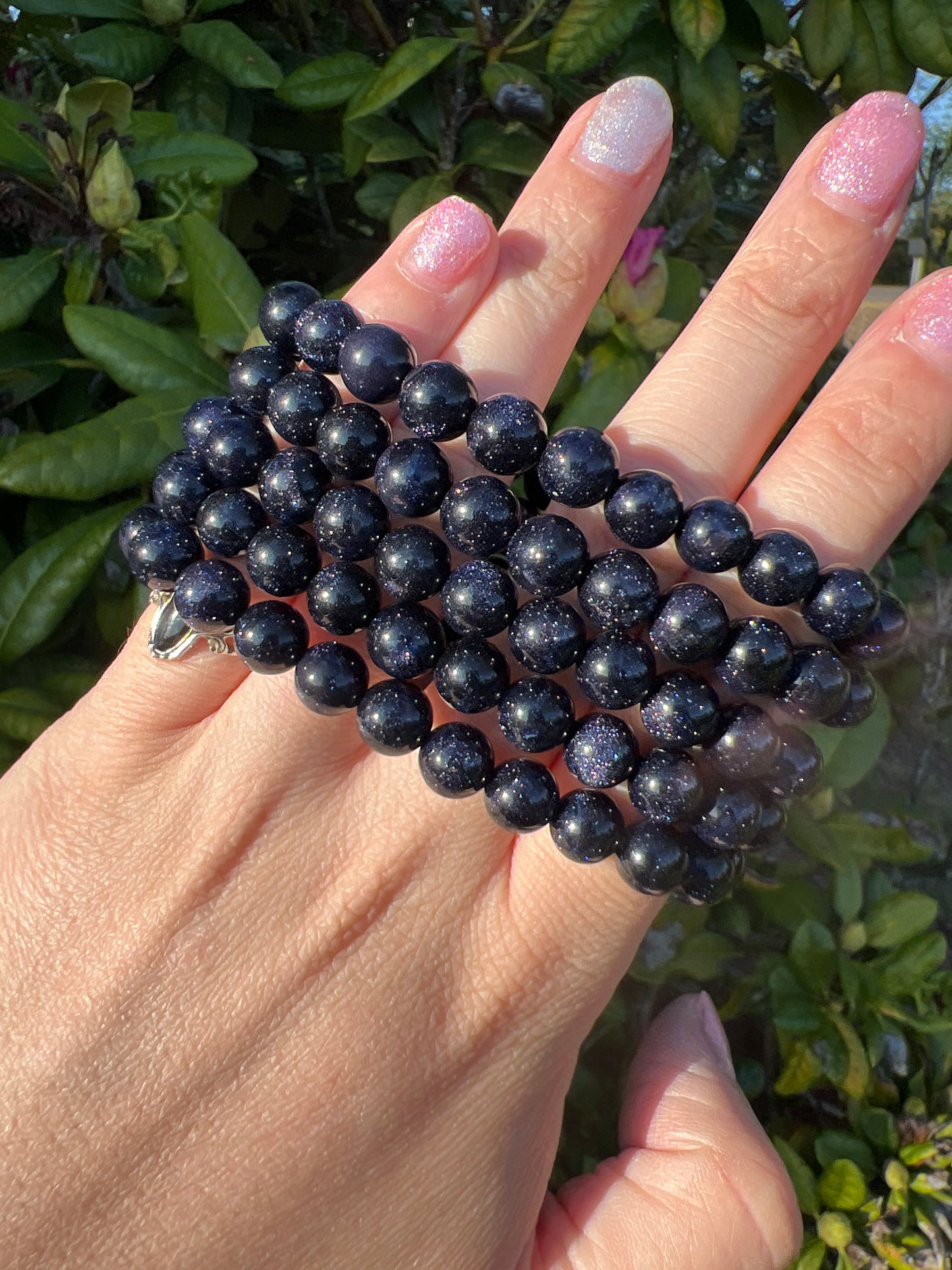 Blue goldstone bracelet (Manmade)