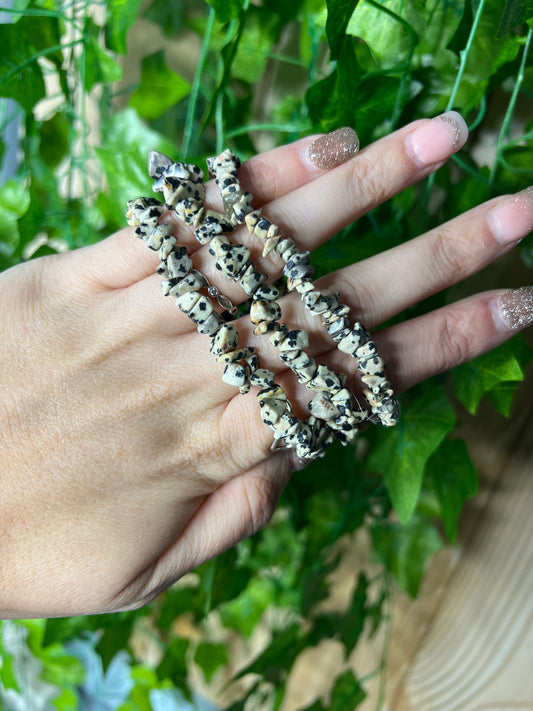 Dalmatian Jasper Chip Bracelet