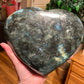 XL Super Flashy Labradorite Heart. (7lbs 11oz)