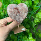 Pink Amethyst Heart on Stand (49B)