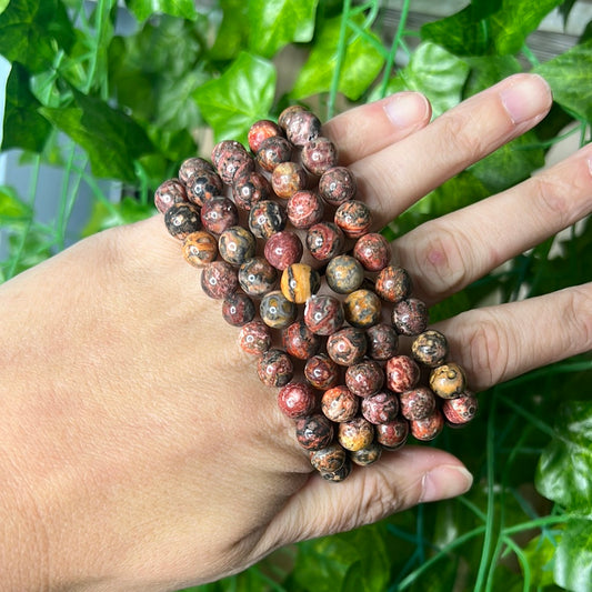 Leopard Jasper 8mm bracelet