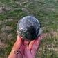 Dark & Moody Moss Agate Sphere | Natural Green Crystal Sphere