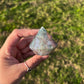 Quartz filled moss agate Pyramid