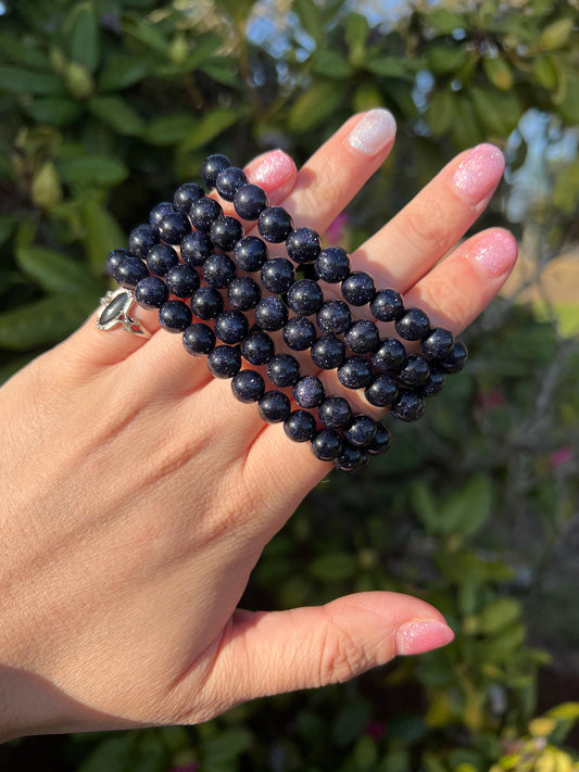 Blue goldstone bracelet (Manmade)