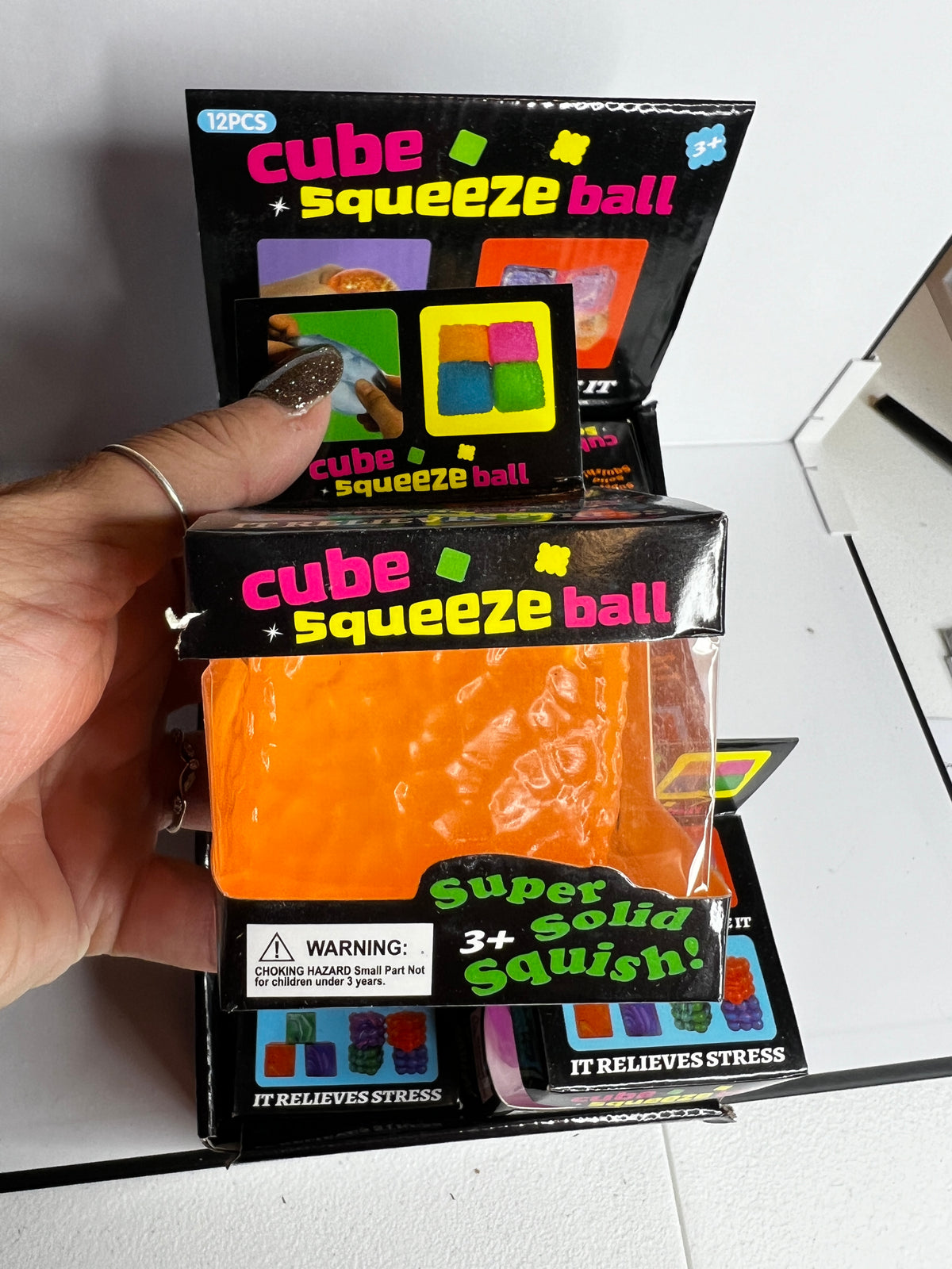 Textured Maltose Ice Cube Squishy