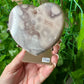 Pink Amethyst Heart on Stand (51A)