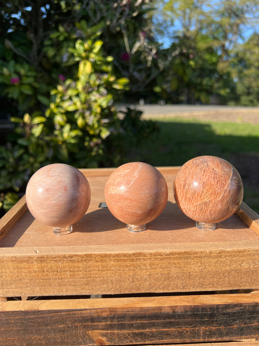 Peach Moonstone sphere (you choose)