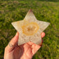Banded Druzy Agate Star | Natural Agate Crystal Carving Option B