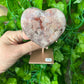Pink Amethyst Heart on Stand (49B)