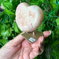 Pink Amethyst Heart on Stand (24A)