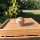 Flower agate carnelian sphere