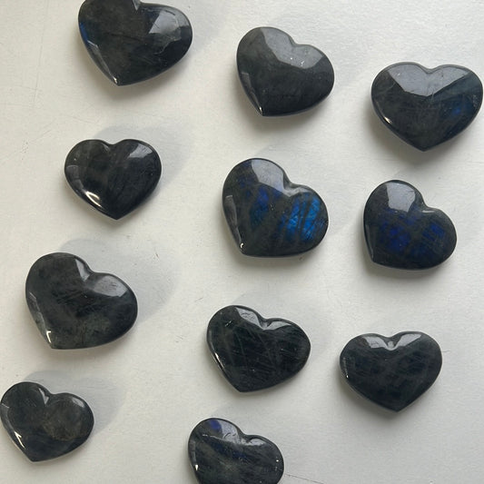 Mini Blue flash Labradorrite heart