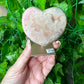 Pink Amethyst Heart on Stand (24A)