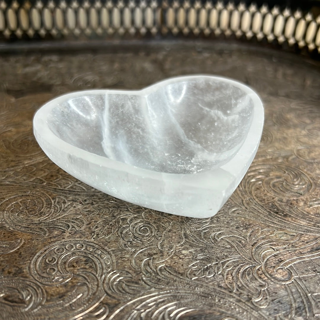 Moroccan Selenite Bowls - Small (Heart or Round)