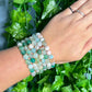Green Flower agate Bracelet