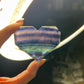 Rainbow Fluorite Heart
