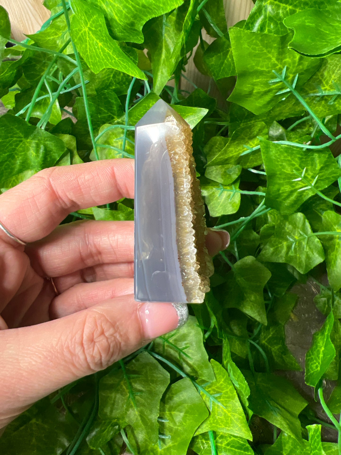 Brazilian Druzy Agate Obelisk (13B)