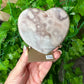 Pink Amethyst Heart on Stand (51A)