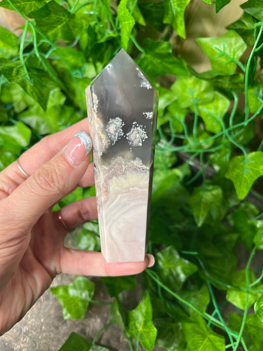 Flower Agate Wand/tower (20A)