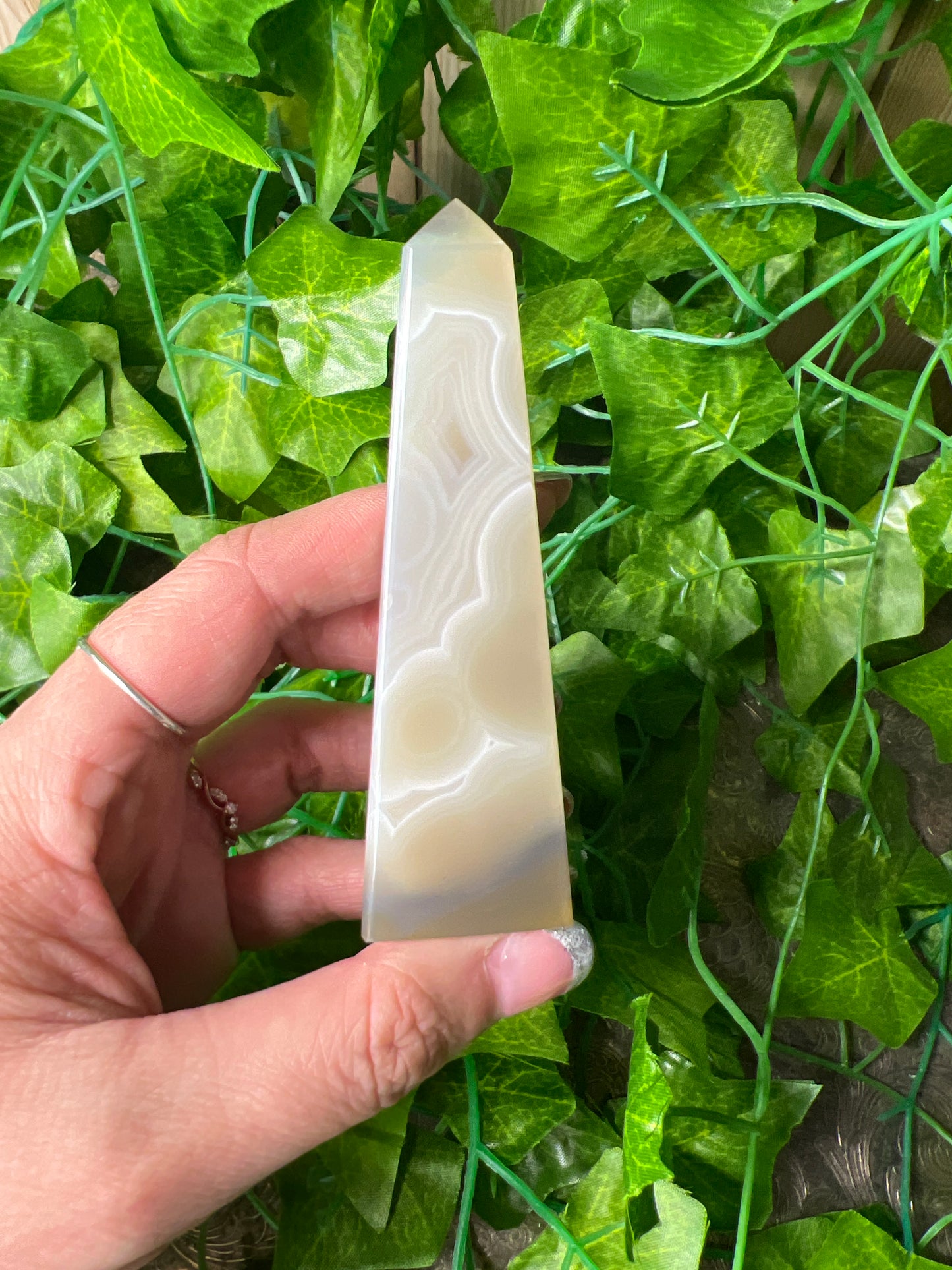 Brazilian Druzy Agate Obelisk (24B)