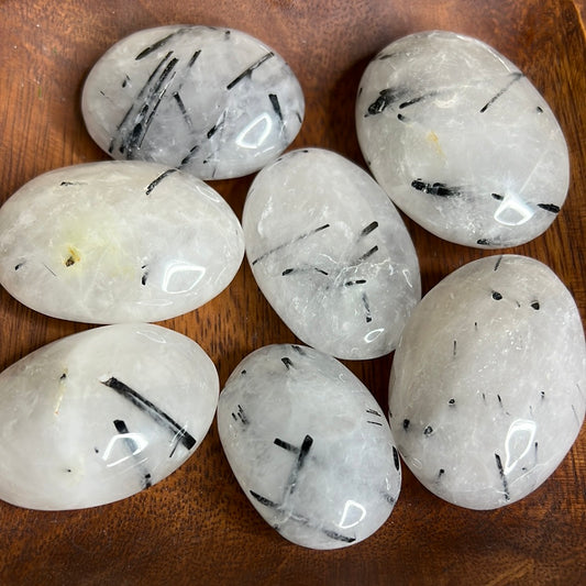 Tourmaline In Quartz Palm stone