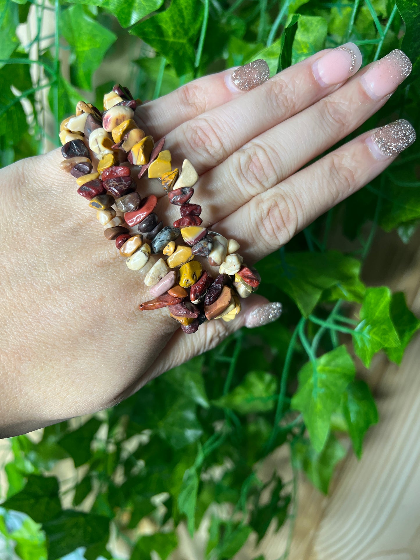 Mookite Jasper Chip Bracelet