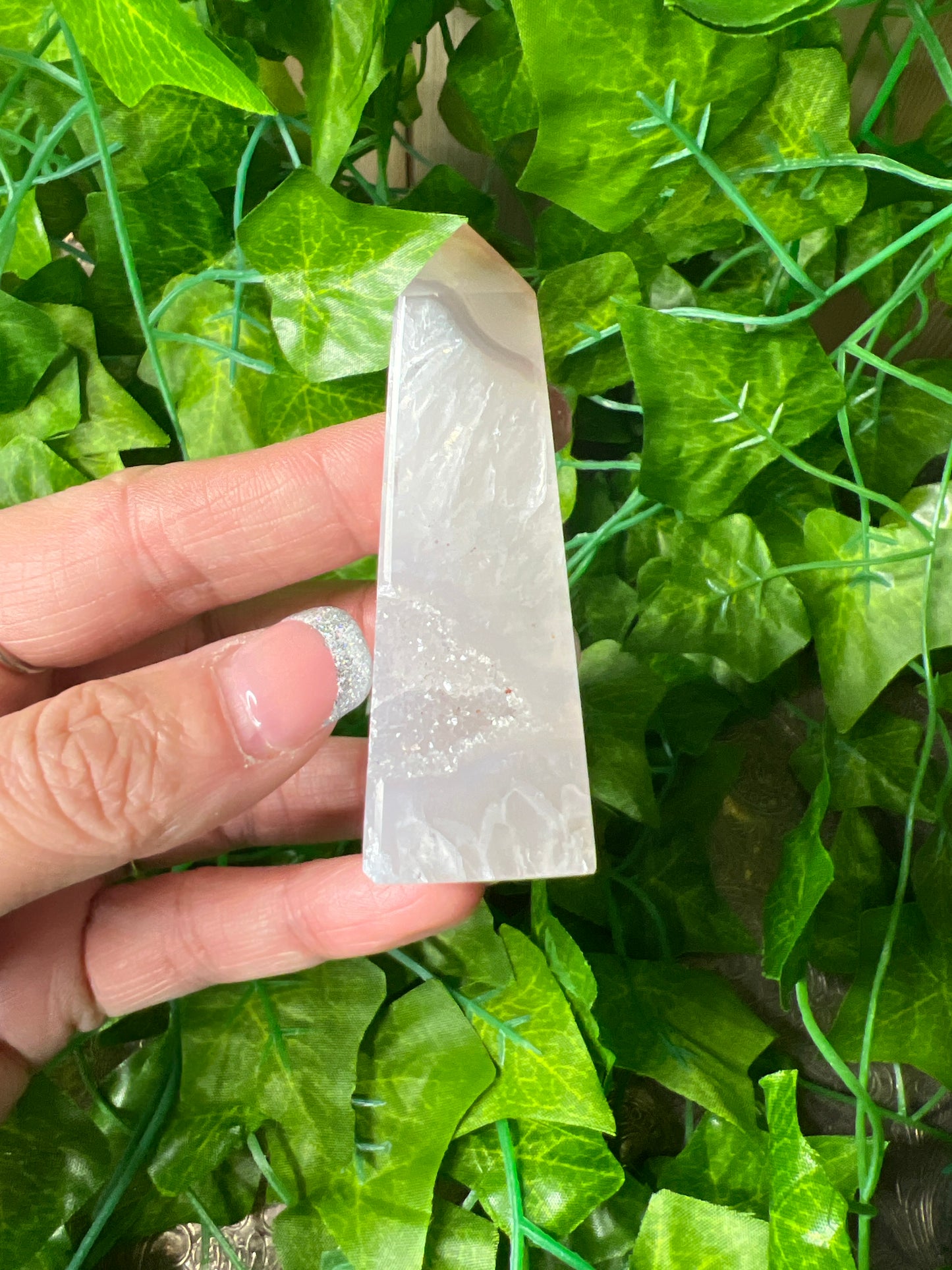 Brazilian Druzy Agate Obelisk (13A)