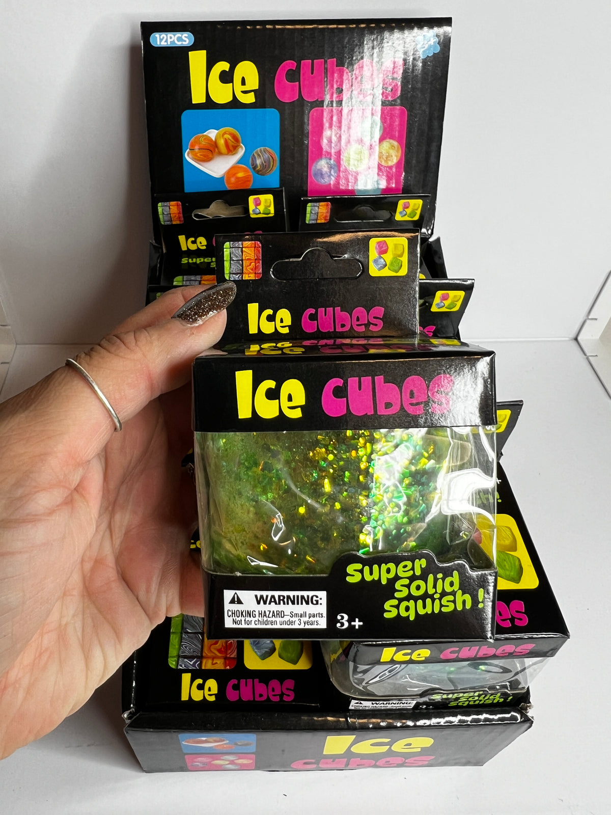 Glitter maltose Ice Cube Squishy 🧊