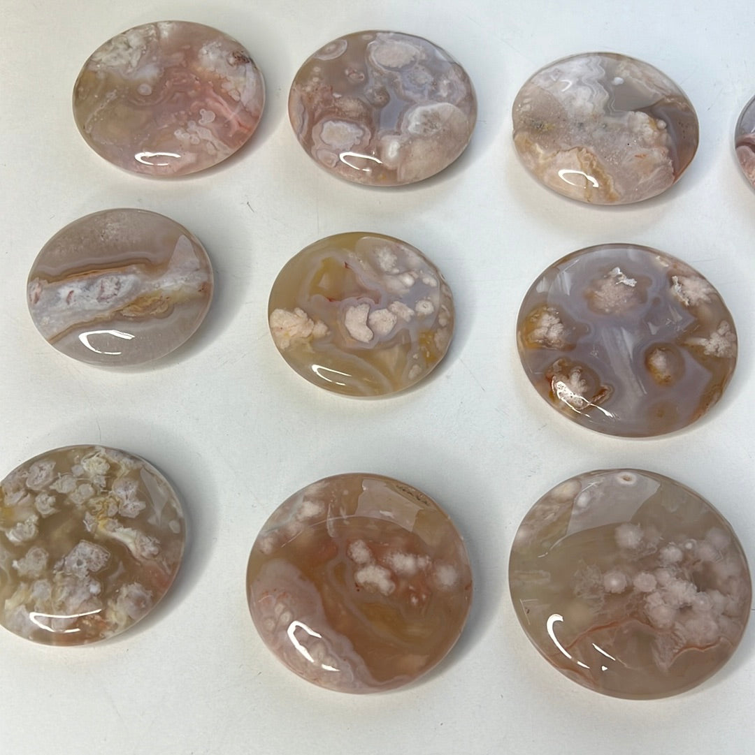 Flower agate Flat stone