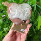Pink Amethyst Heart on Stand (52A)