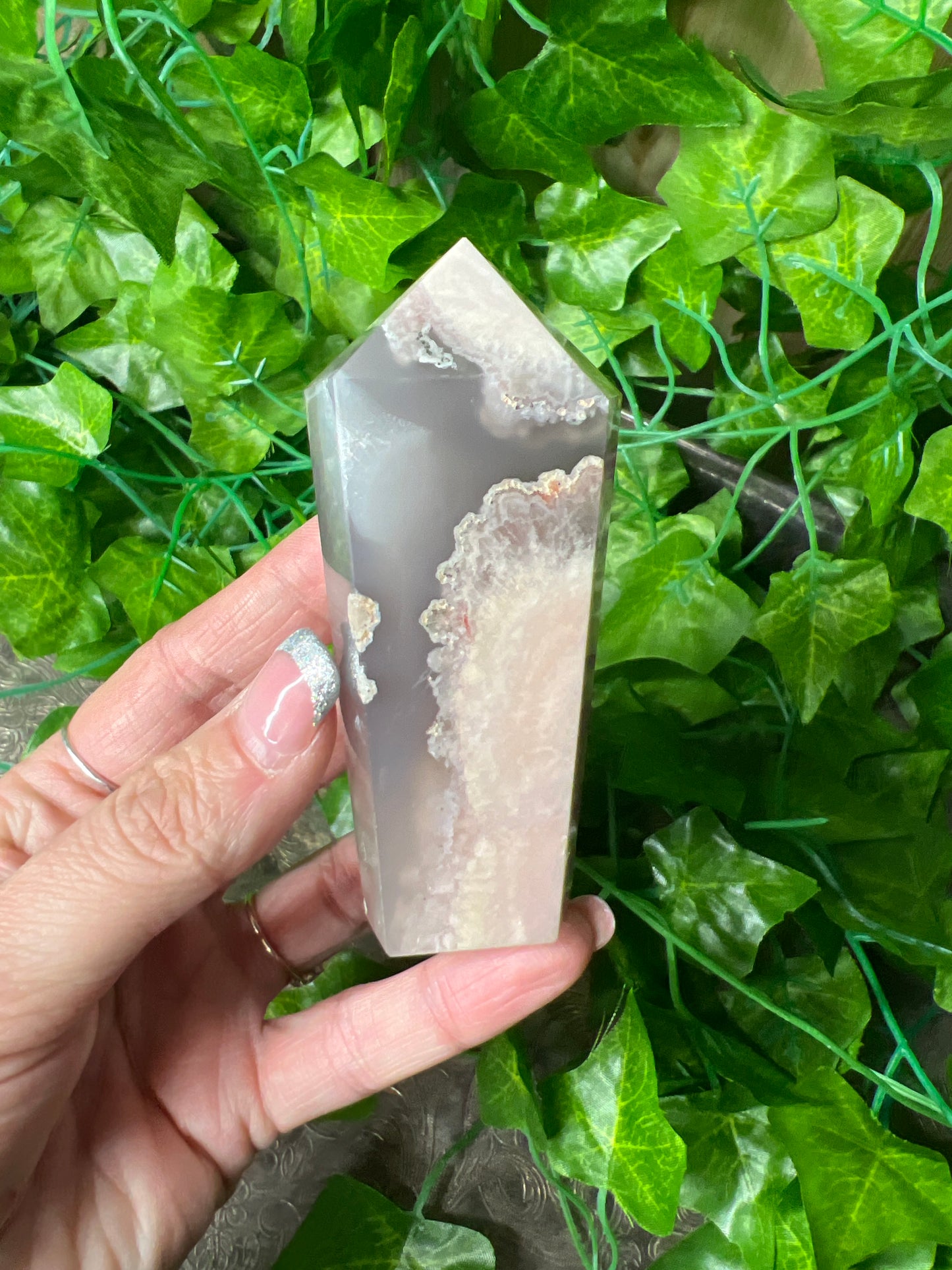 Flower agate Wand/Tower 20B