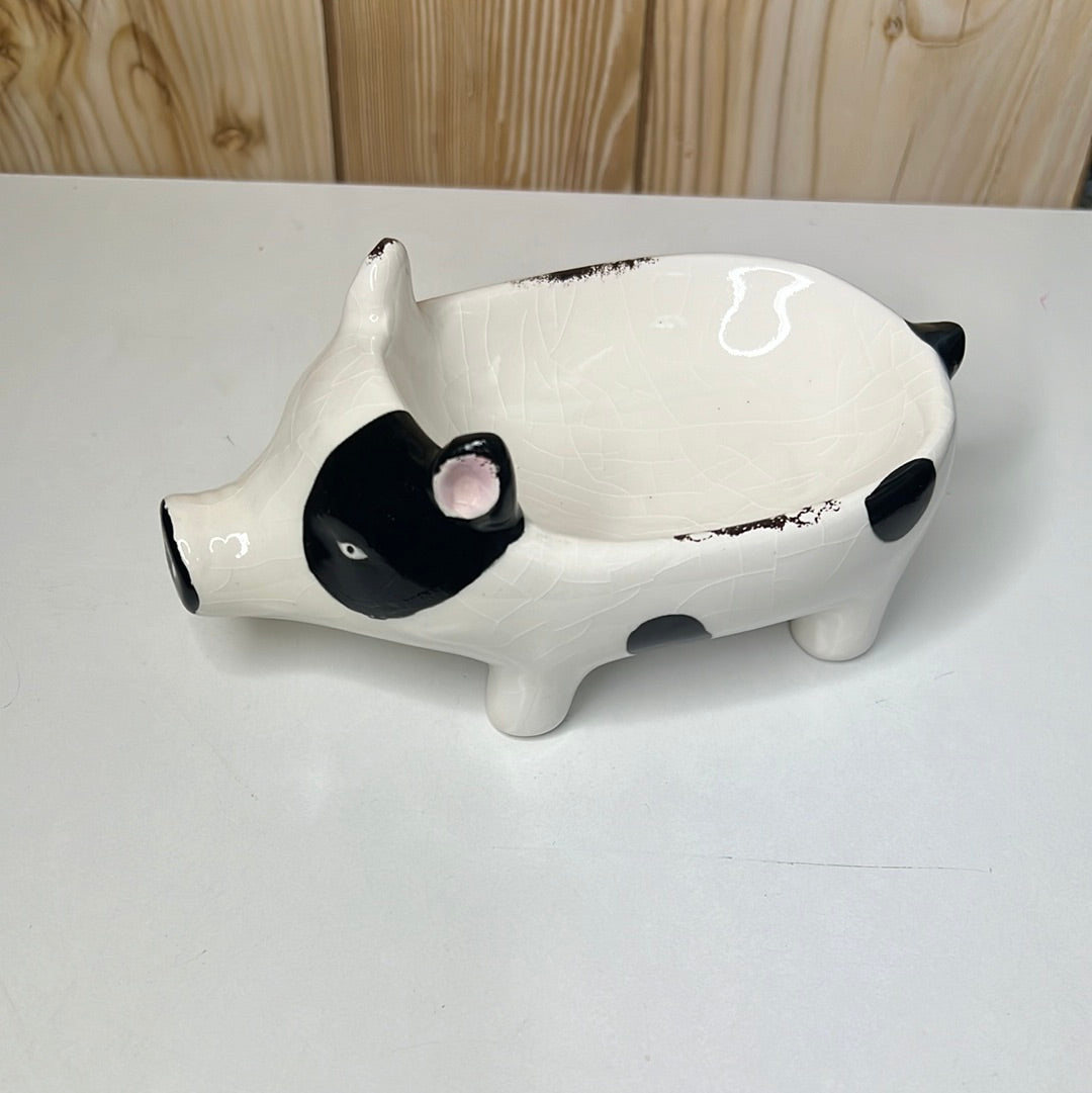 Pig porcelain dish