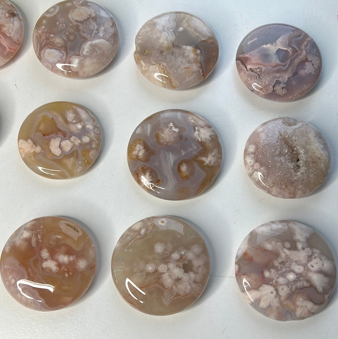 Flower agate Flat stone