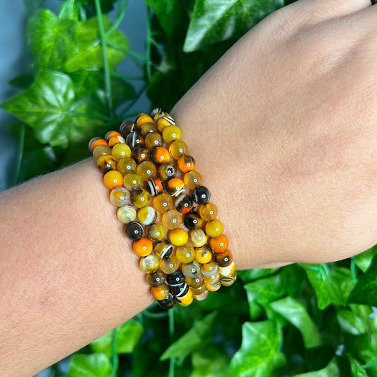 Dyed orange Agate Bracelet