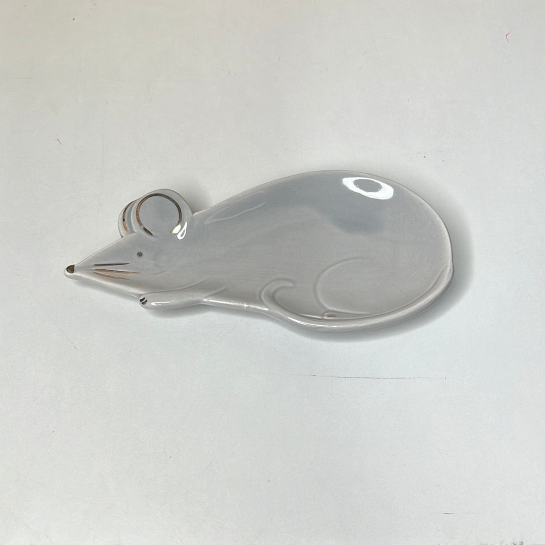 Porcelain mouse trinket ring tray