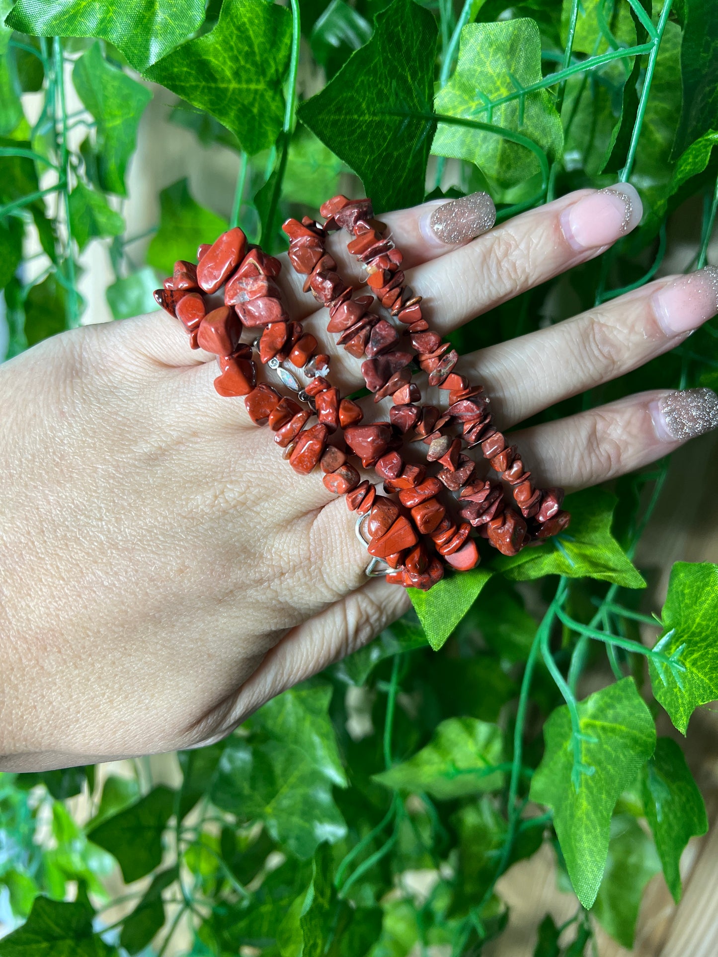 Red Jasper chip Bracelet