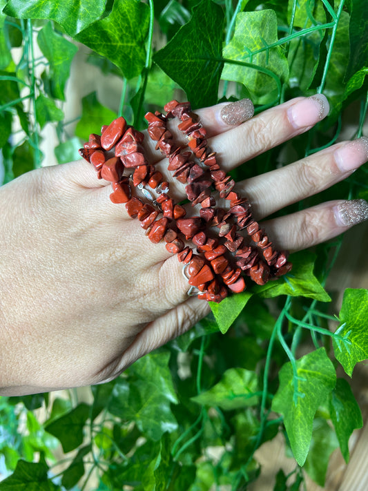 Red Jasper chip Bracelet