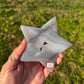 Banded Druzy Agate Star | Natural Agate Crystal Carving Option A