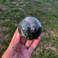 Dark & Moody Moss Agate Sphere | Natural Green Crystal Sphere