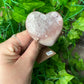 Pink Amethyst Heart on Stand (33A)