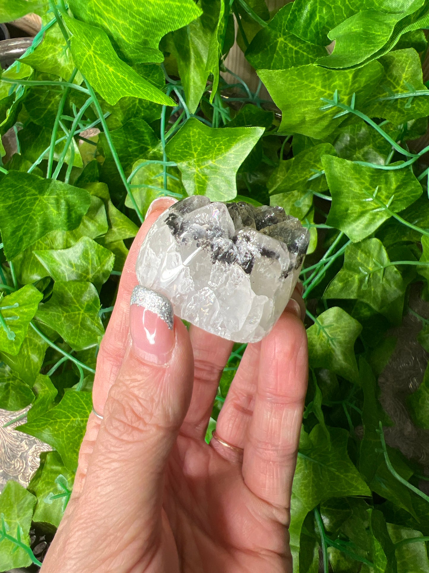 Brazilian Druzy Agate with inclusions Freeform. (10B)