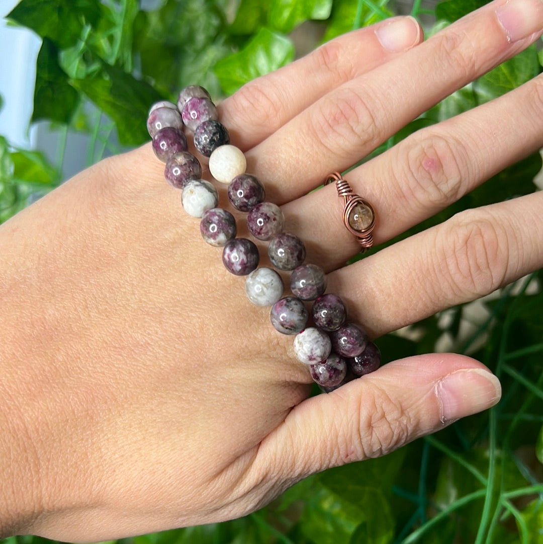 Pink Tourmaline 8mm bracelet