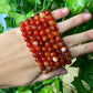 Carnelian agate 8mm bracelet